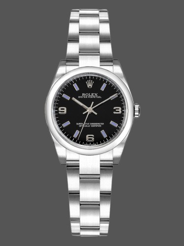 Rolex Oyster Perpetual 176200 Stainless Steel Blue Index Dial 26MM Lady Replica Watch