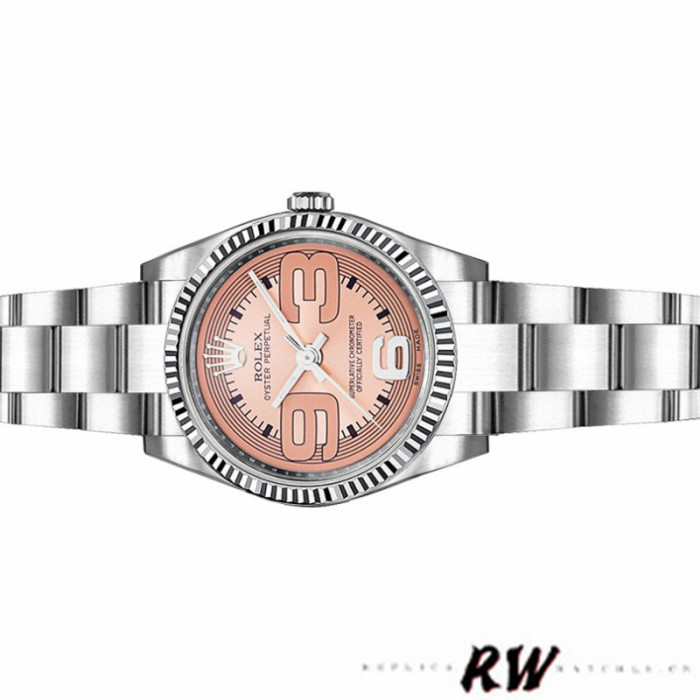 Rolex Oyster Perpetual 176234 Pink Maxi Arabic Numerals Dial 26MM Lady Replica Watch