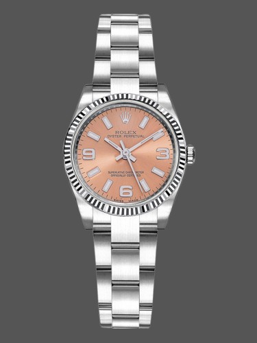 Rolex Oyster Perpetual 176234 Fluted Bezel Pink Dial 26MM Lady Replica Watch