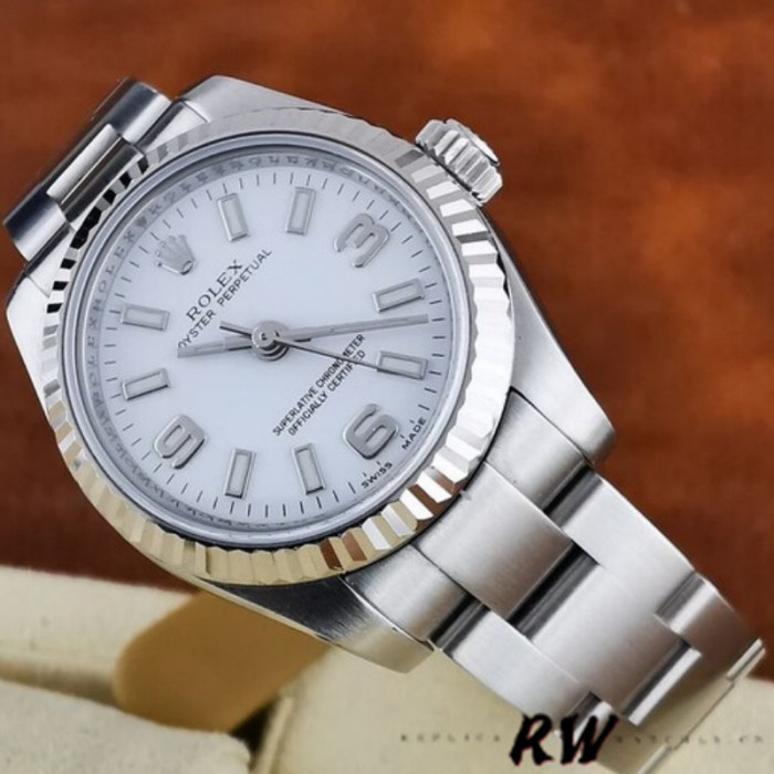 Rolex Oyster Perpetual 176234 White Roman Dial 26mm Lady Replica Watch