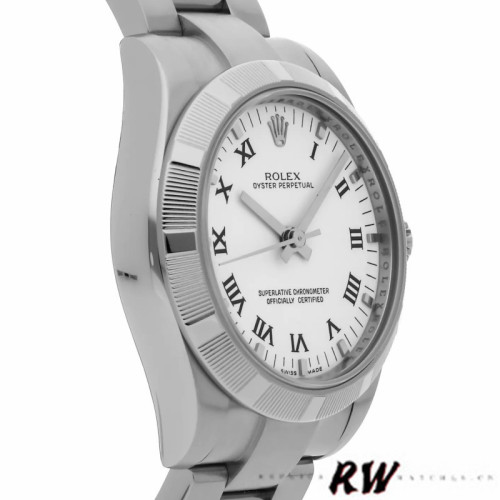 Rolex Oyster Perpetual 177210 Stainless Steel White Roman Dial 31mm Lady Replica Watch