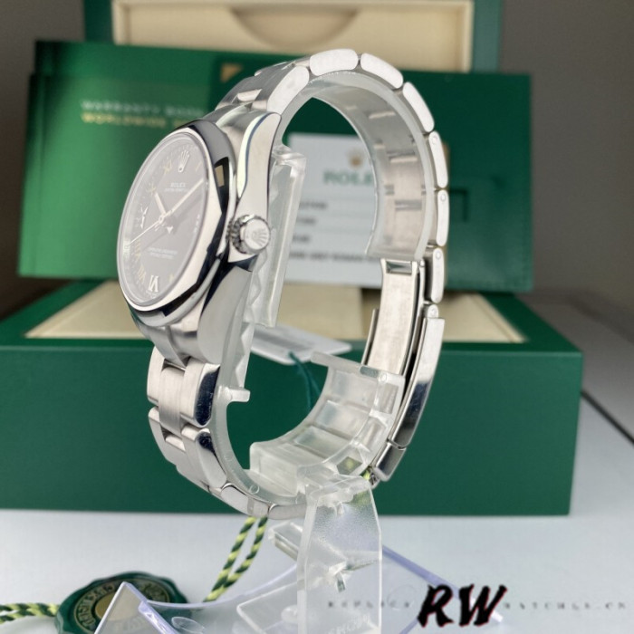 Rolex Oyster Perpetual 177200 Dark Grey Dial Domed Bezel 31mm Lady Replica Watch