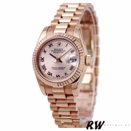 Rolex Datejust 178275 Rose Gold Pink Roman Dial 31mm Lady Replica Watch