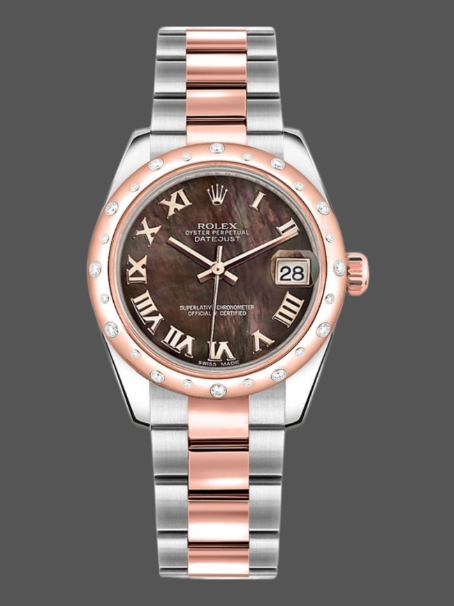 Rolex Datejust 178341 Black Mother of Pearl Dial 31MM Lady Replica Watch