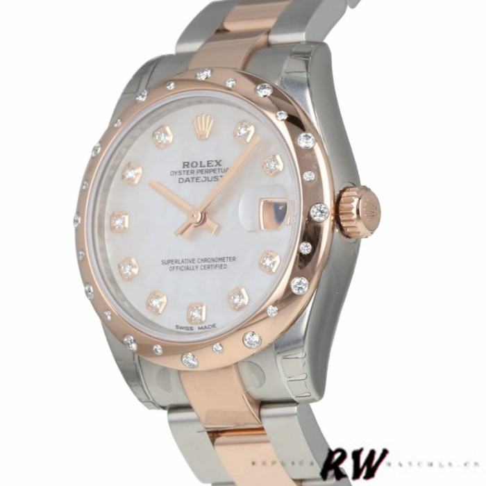 Rolex Datejust 178341 White Mother of Pearl Diamonds Dial 31MM Lady Replica Watch