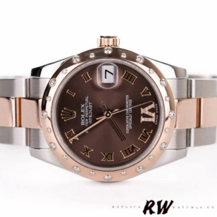 Rolex Datejust 178341 Chocolate Brown Roman Numeral Dial 31MM Lady Replica Watch