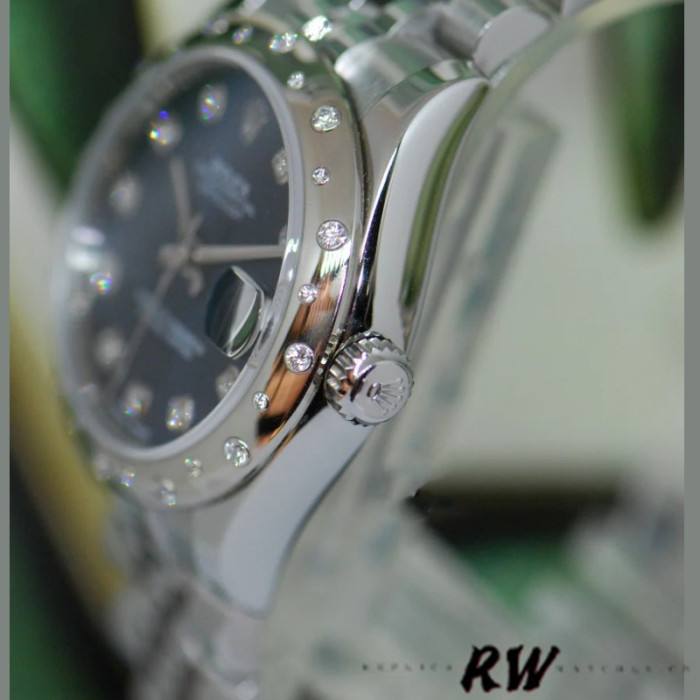 Rolex Datejust 178344 Blue Diamond Dial Jubilee Bracelet 31MM Lady Replica Watch