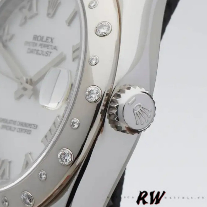 Rolex Datejust 178344 Stainless Steel White Roman Numeral Dial 31MM Lady Replica Watch