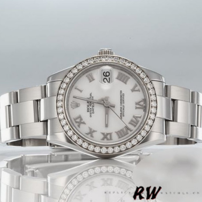 Rolex Datejust 178384 White Roman Numeral Dial 31MM Lady Replica Watch