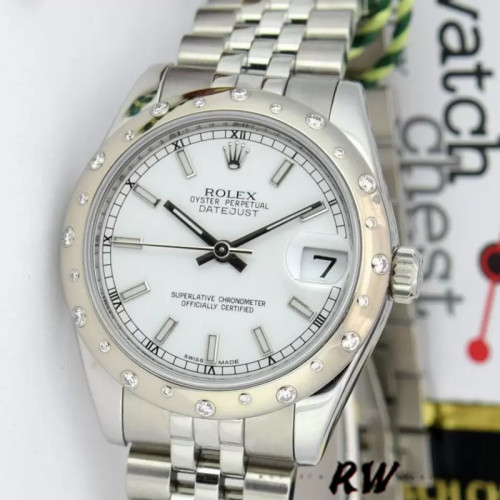 Rolex Datejust 178344 White Dial Stainless Steel 31MM Lady Replica Watch