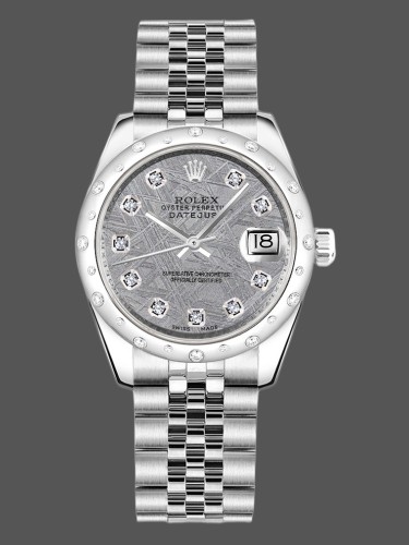 Rolex Datejust 178344 Meteorite Grey Dial 31MM Lady Replica Watch
