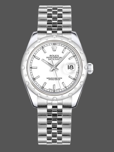 Rolex Datejust 178344 White Dial Stainless Steel 31MM Lady Replica Watch