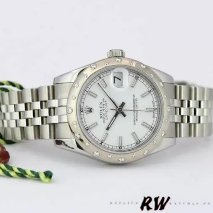 Rolex Datejust 178344 White Dial Stainless Steel 31MM Lady Replica Watch