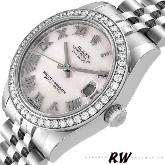 Rolex Datejust 178384 Pink Mother of Pearl Dial 31MM Lady Replica Watch
