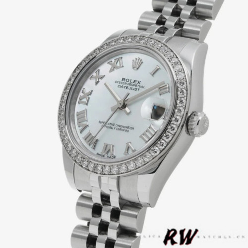 Rolex Datejust 178384 White Mother of pearl Dial 31MM Lady Replica Watch
