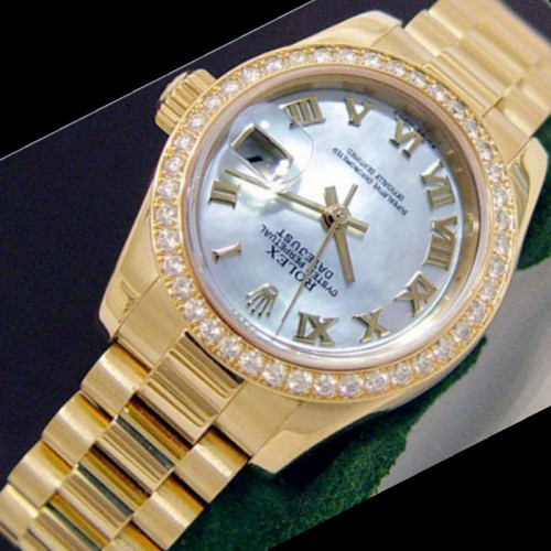 Rolex Datejust 179138 White Mother Of Pearl Roman Numeral Dial 26MM Lady Replica Watch