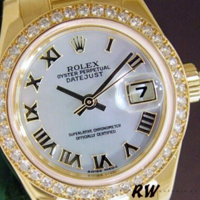 Rolex Datejust 179138 White Mother Of Pearl Roman Numeral Dial 26MM Lady Replica Watch