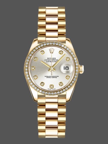 Rolex Datejust 179138 Silver Diamond Dial 26MM Lady Replica Watch