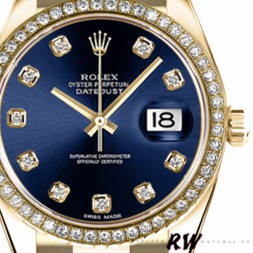 Rolex Datejust 179138 Blue Diamond Dial 26MM Lady Replica Watch