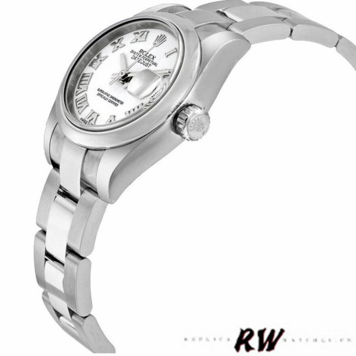 Rolex Datejust 179160 Oyster Bracelet White Roman Dial 26MM Lady Replica Watch