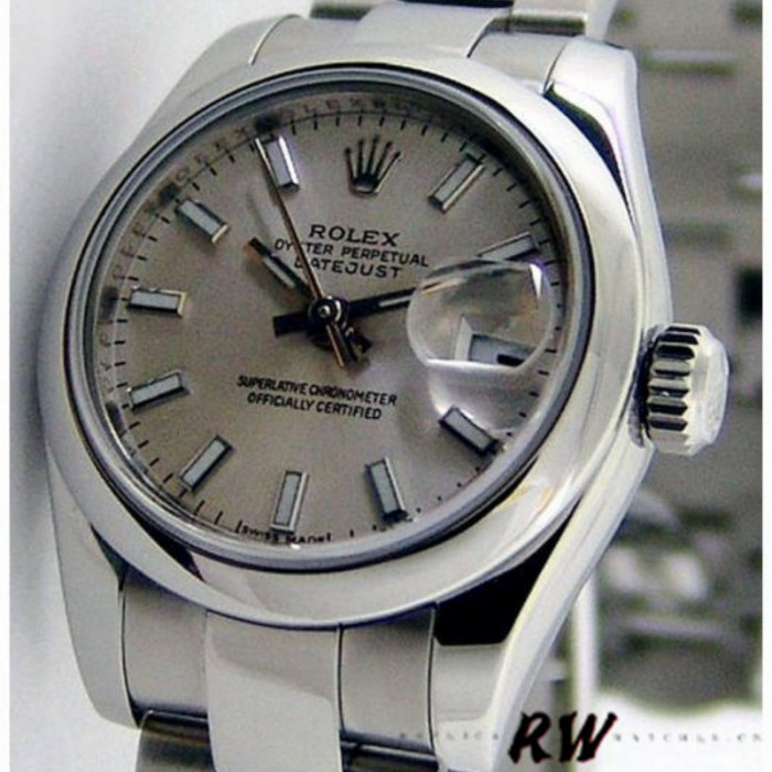 Rolex Datejust 179160 Silver Index Dial Domed Bezel 26MM Lady Replica Watch
