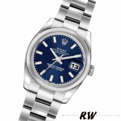 Rolex Datejust 179160 Blue Index Dial Domed Bezel 26MM Lady Replica Watch