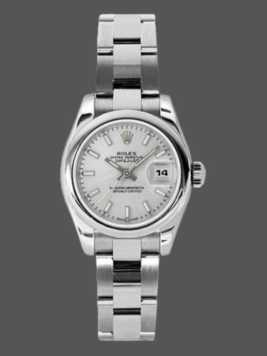 Rolex Datejust 179160 Domed Bezel Silver Index Dial 26MM Lady Replica Watch