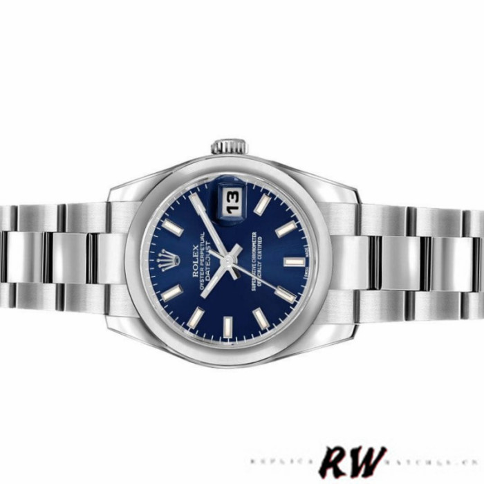 Rolex Datejust 179160 Domed Bezel Blue Index Dial 26MM Lady Replica Watch