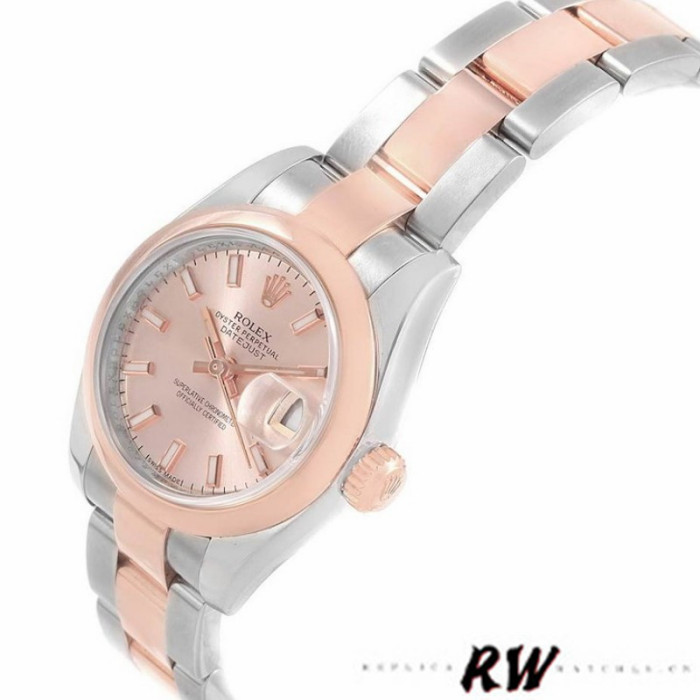 Rolex Datejust 179161 Stainless Steel and Everose Gold Pink Index Dial 26MM Lady Replica Watch