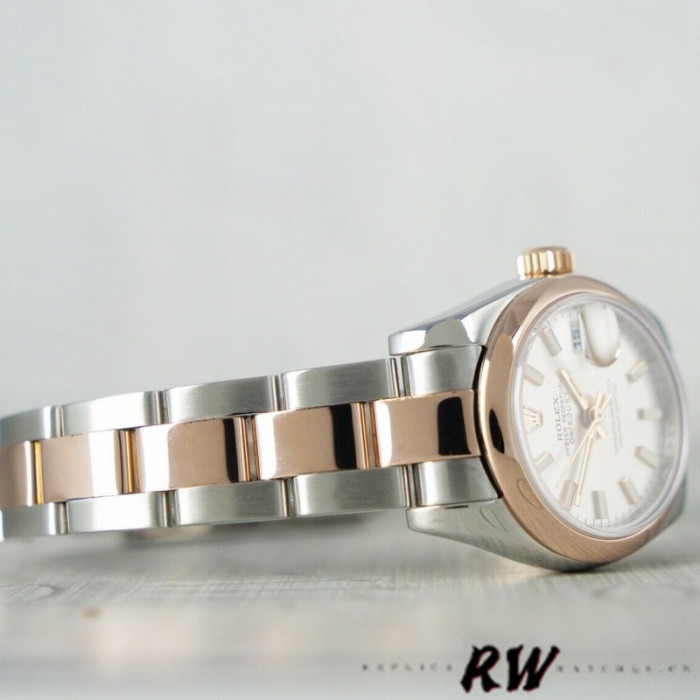 Rolex Datejust 179161 Stainless Steel and Everose Gold Silver Index Dial 26MM Lady Replica Watch