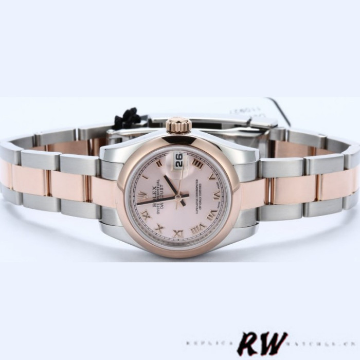 Rolex Datejust 179161 Stainless Steel and Everose Gold Pink Roman Dial 26MM Lady Replica Watch