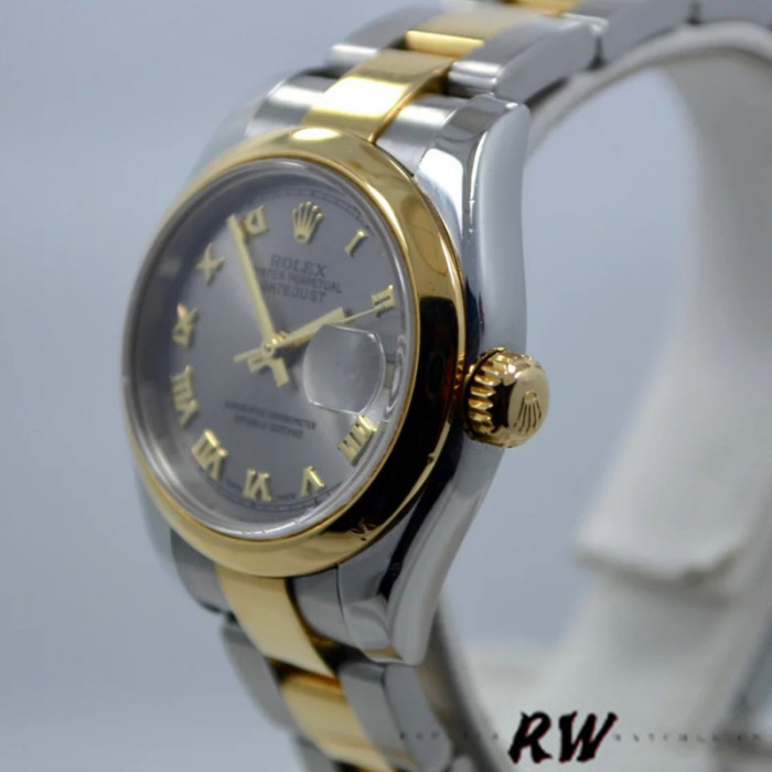 Rolex Datejust 179163 Grey Dial Domed Dezel 26MM Lady Replica Watch