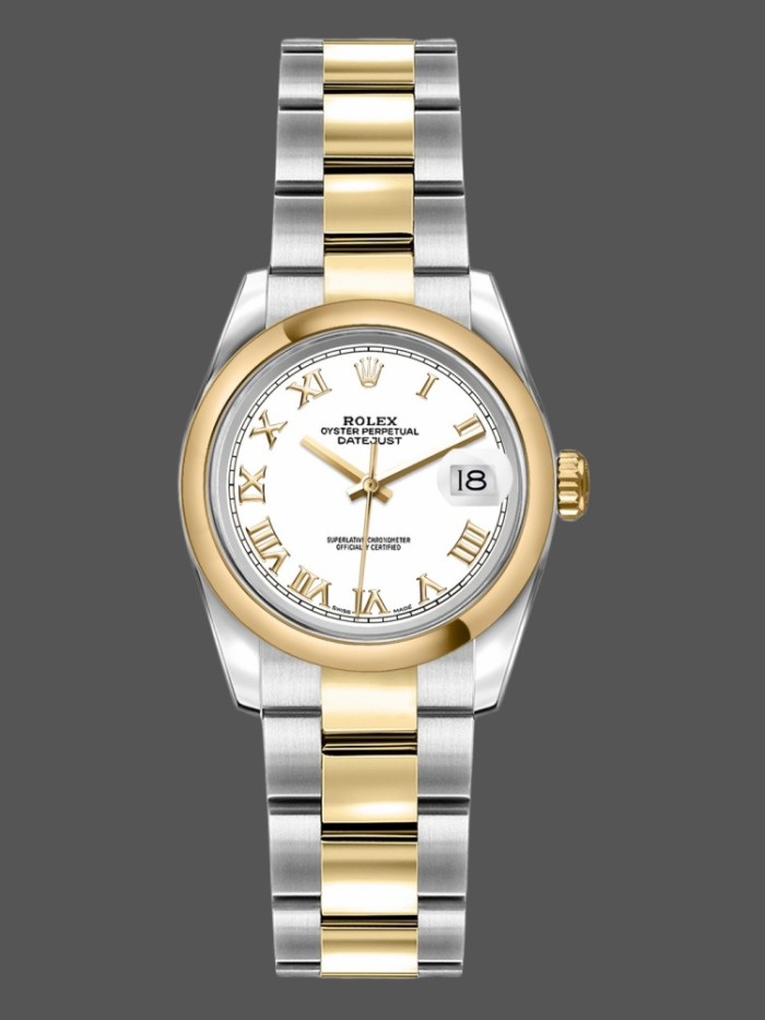 Rolex Datejust 179163 White Roman Numeral Dial 26MM Lady Replica Watch