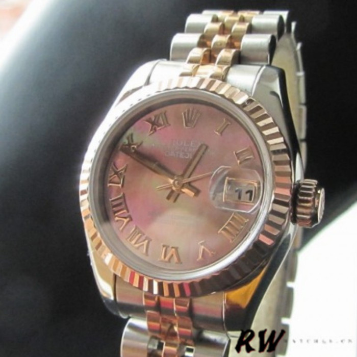 Rolex Datejust 179171 Black Mother of Pearl Dial Fluted Bezel 26MM Lady Replica Watch