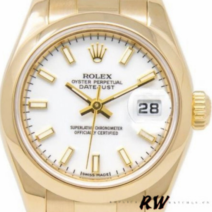 Rolex Datejust 179168 Smooth Domed White Index Dial 26MM Lady Replica Watch