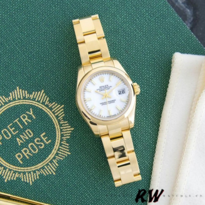 Rolex Datejust 179168 Smooth Domed White Index Dial 26MM Lady Replica Watch