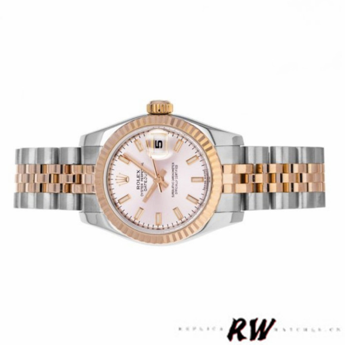 Rolex Datejust 179171 Pink Dial Fluted Bezel 26MM Lady Replica Watch