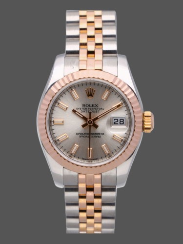 Rolex Datejust 179171 Silver Dial Fluted Bezel 26MM Lady Replica Watch