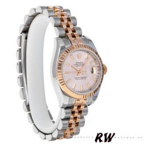 Rolex Datejust 179171 Pink Dial Fluted Bezel 26MM Lady Replica Watch