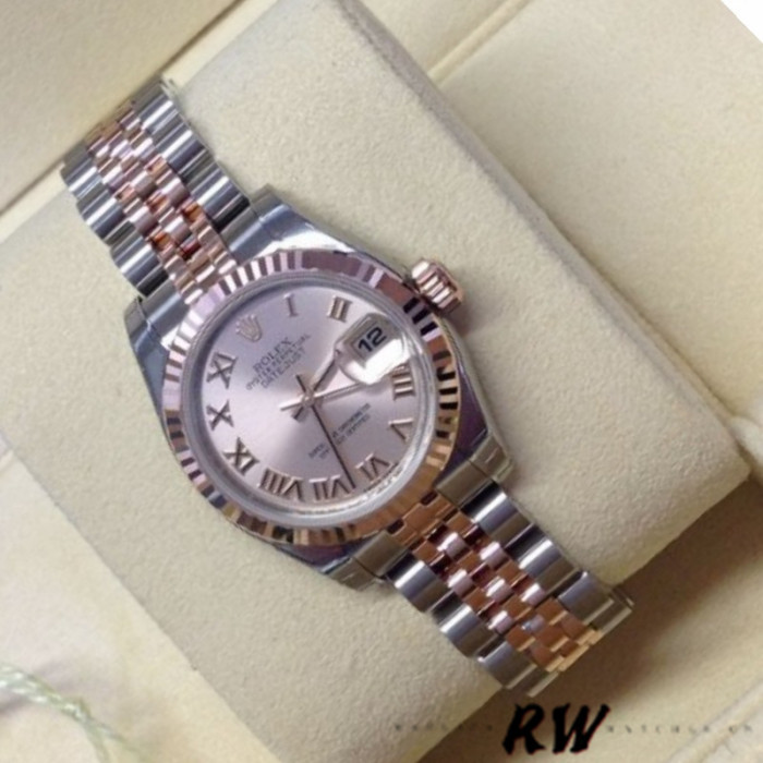 Rolex Datejust 179171 Pink Roman Numeral Dial Fluted Bezel 26MM Lady Replica Watch