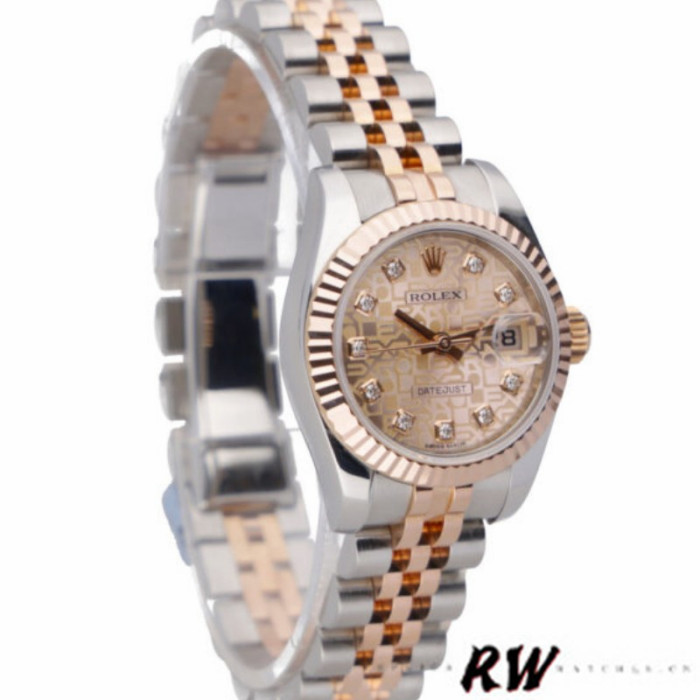 Rolex Datejust 179171 Pink Jubilee Dial Fluted Bezel 26MM Lady Replica Watch