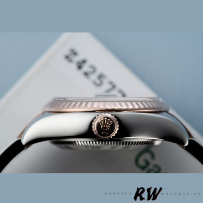 Rolex Datejust 179171 Diamond Black Dial Fluted Bezel 26MM Lady Replica Watch