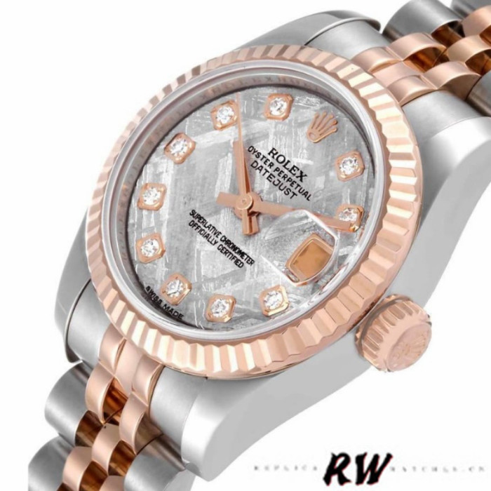 Rolex Datejust 179171 Diamond Meteorite Dial Fluted Bezel 26MM Lady Replica Watch