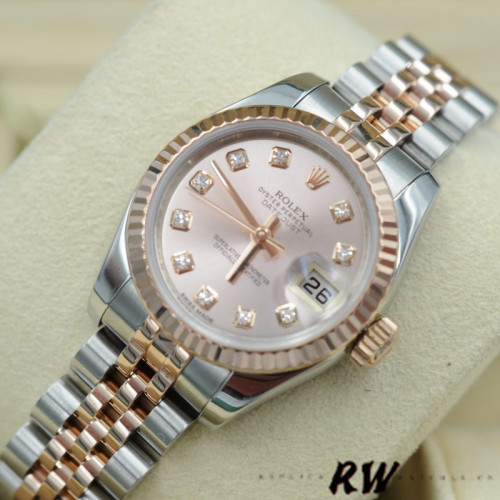 Rolex Datejust 179171 Pink Diamond Dial Fluted Bezel 26MM Lady Replica Watch