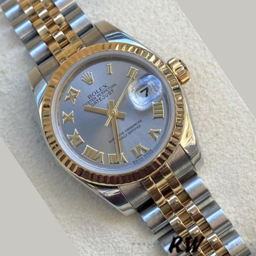 Rolex Datejust 179173 Grey Roman Numeral Dial 26MM Lady Replica Watch