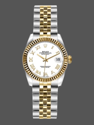 Rolex Datejust 179173 White Roman Numeral Dial 26MM Lady Replica Watch