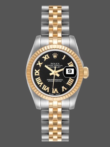 Rolex Datejust 179173 Sunbeam Silver Dial Fluted Bezel 26MM Lady Replica Watch