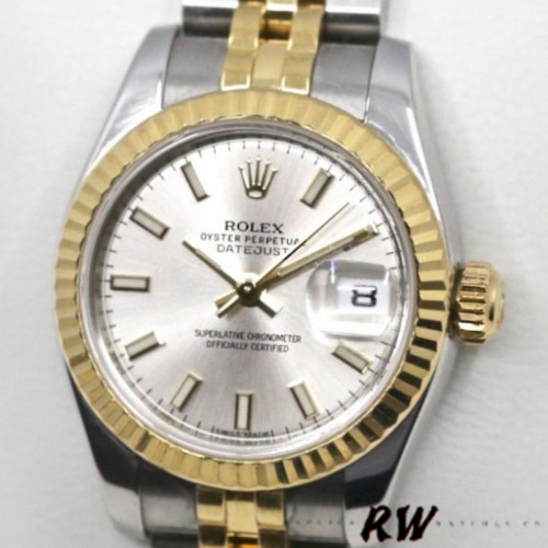 Rolex Datejust 179173 Silver Index Dial Fluted Bezel 26MM Lady Replica Watch