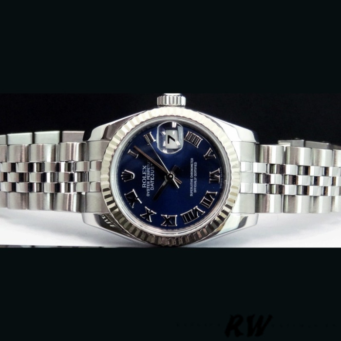 Rolex Datejust 179174 Blue Roman Numeral Dial 26MM Lady Replica Watch