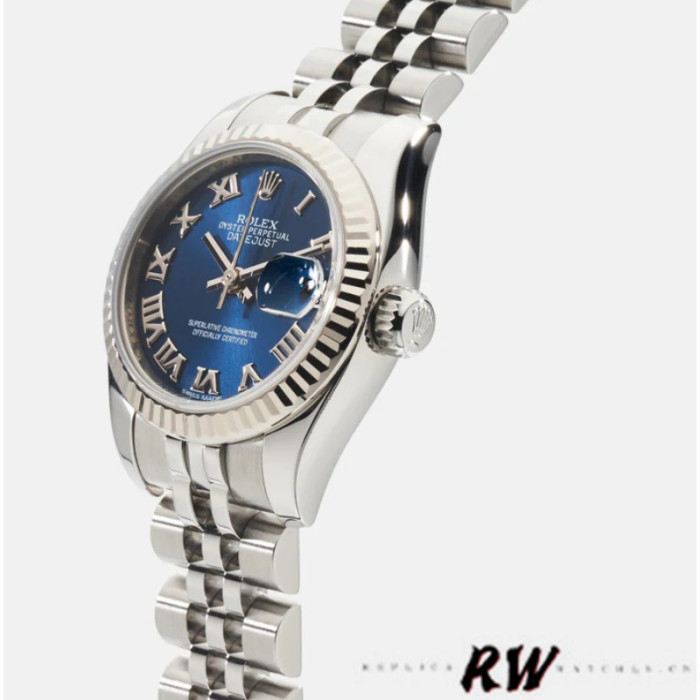 Rolex Datejust 179174 Blue Roman Numeral Dial 26MM Lady Replica Watch